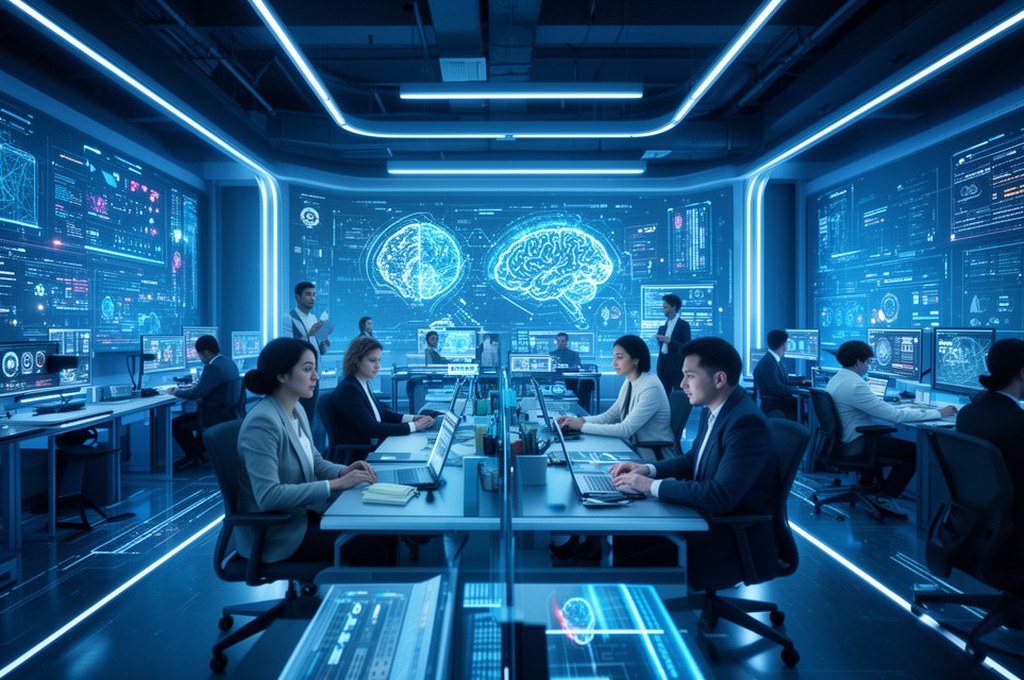 Career development in AI safety, futuristic workplace